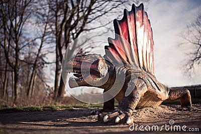 dinosaur Dimetrodon angelensis Editorial Stock Photo