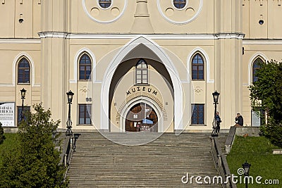 Lublin Castle, main entrance gate of the neo-gothic part of the building, Lublin, Poland Editorial Stock Photo