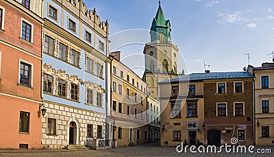 Lublin Poland, old town centre Unesco buildings Editorial Stock Photo