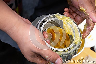 Lubricating grease for automotive and industrial Stock Photo