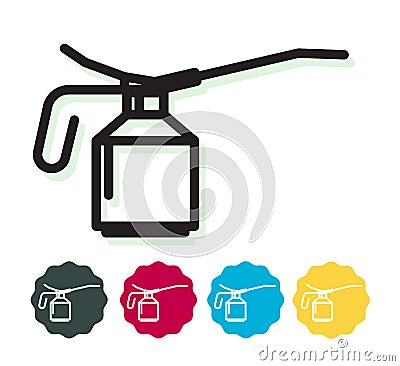 Lubricating Oil Can Icon Vector Illustration
