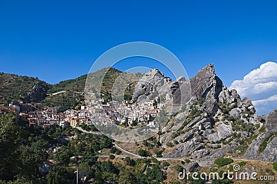 Lucanian dolomites. Castelmezzano. Basilicata. Stock Photo