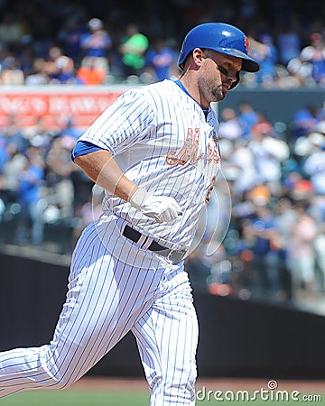 Lucas Duda circles the bases. Editorial Stock Photo