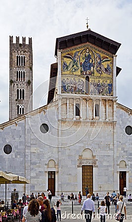 Lucca Basilica of San Frediano Editorial Stock Photo