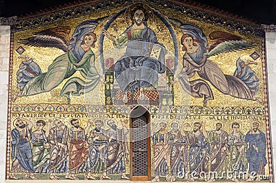 Lucca, San Frediano church: mosaic Stock Photo