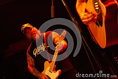 Lucero in concert at the Bowery Ballroom in New York Editorial Stock Photo