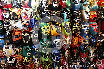 Lucha Libre Mexican professional wrestling masks Editorial Stock Photo