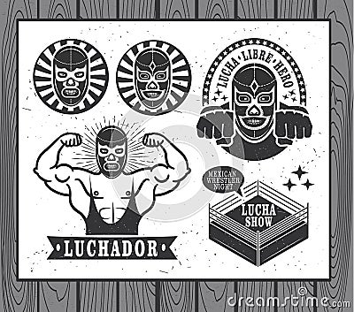 Lucha Libre Vector Illustration