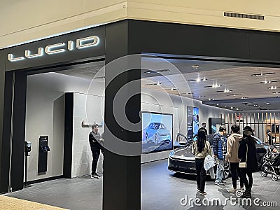 Lucid store at The Mall at Short Hills in New Jersey Editorial Stock Photo