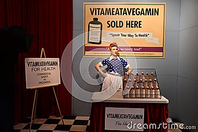 Lucille Ball wax statue at Hollywood Wax Museum in Pigeon Forge, Tennessee Editorial Stock Photo