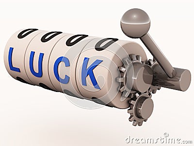 Luck slot machine gamble Stock Photo