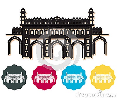 Lucknow City - Bara Imambara Icon Stock Photo