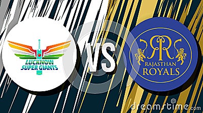 Lucknow Supergiants vs Rajsthan Royals Cricket Match fixture editorial background Editorial Stock Photo