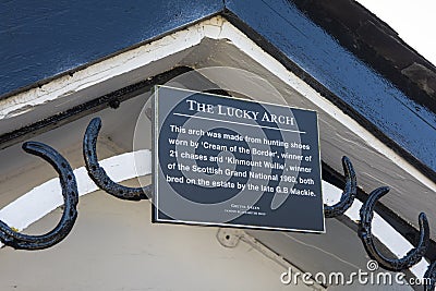 The Lucky Arch in Gretna Green in Scotland, UK Editorial Stock Photo