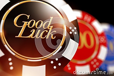 Lucky Casino Chips Stock Photo