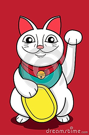 Lucky Cat Vector Illustration