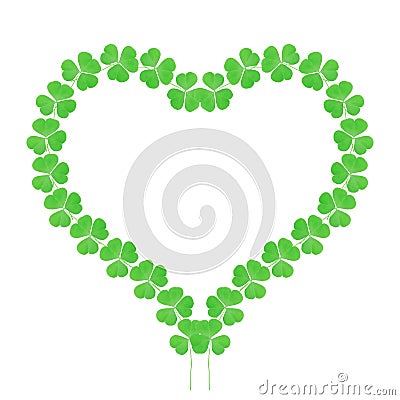 lucky clover heart Stock Photo