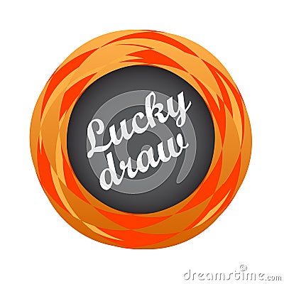 Lucky draw colorful icon Cartoon Illustration