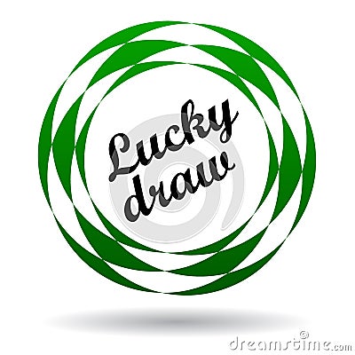 Lucky draw colorful icon Cartoon Illustration