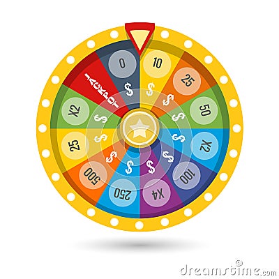 Lucky fortune game wheel vector illustration Vector Illustration