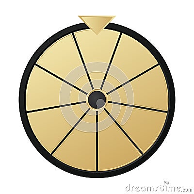 Lucky fortune wheel vector. Casino roulette leisure game Vector Illustration