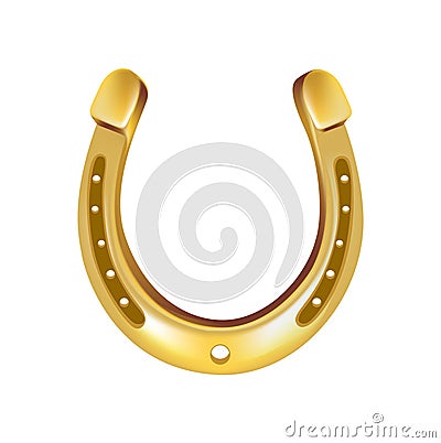 Lucky golden horseshoe Vector Illustration