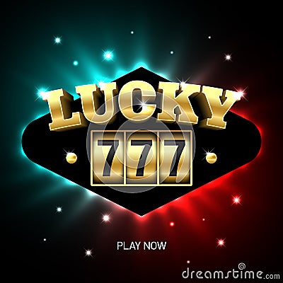 Lucky 777 jackpot Vector Illustration