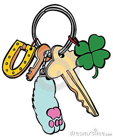 Lucky Keychain Vector Illustration