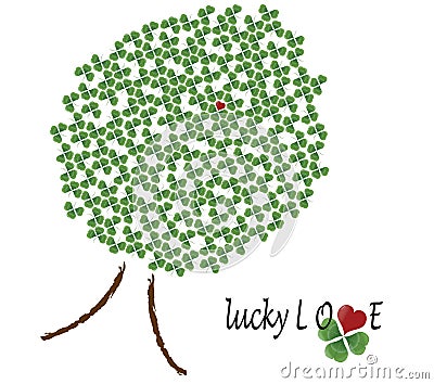~ Lucky LOVE tree ~ Vector Illustration