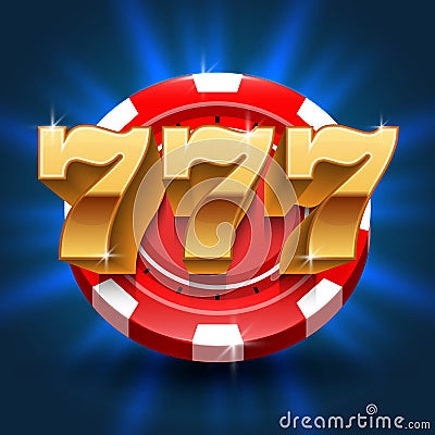 Lucky 777 numbers win slot background. Vector gambling and casino concept Vector Illustration