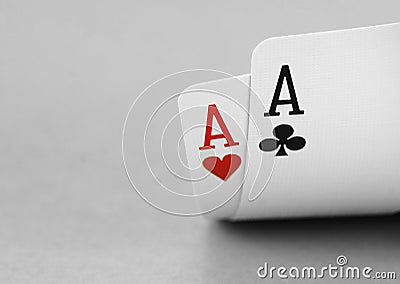 Lucky poker hand Stock Photo