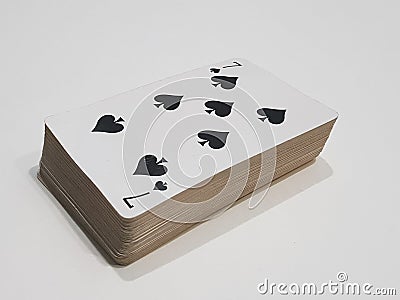 Lucky seven card Stock Photo