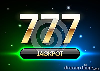 777, lucky sevens jackpot Vector Illustration