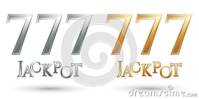 Lucky sevens jackpot Vector Illustration