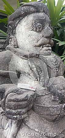 Lucky Strike Cigarettes at The Dwarapala Statue Editorial Stock Photo