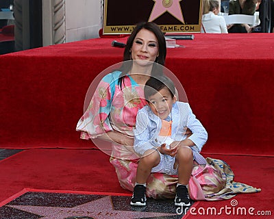 Lucy Liu Star Ceremony Editorial Stock Photo