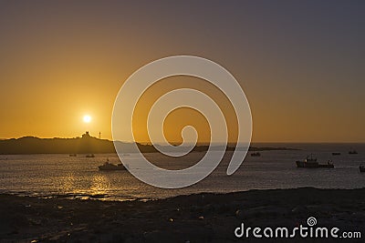 Luderitz harbour Stock Photo