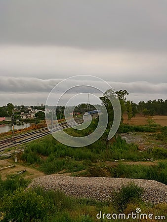 Ludhiana, Punjab, India - JUNE 6, 2020 - Strange structure of clouds in sky. Editorial Stock Photo