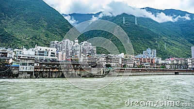 Luding Bridge on the Dadu River in China Editorial Stock Photo