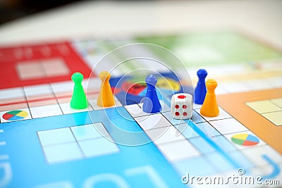 Ludo board family game Stock Photo