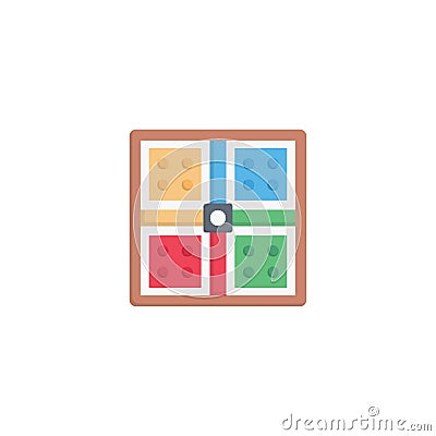 Ludo vector flat colour icon Vector Illustration