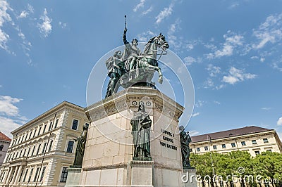 Ludwig I of Bavaria statue in Munich, Germany Stock Photo