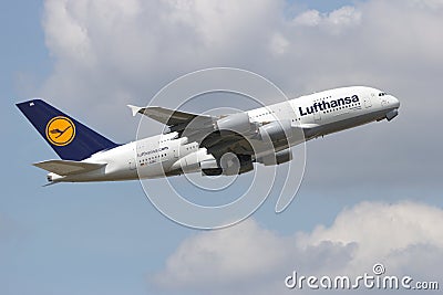 Lufthansa Airbus A380 Editorial Stock Photo