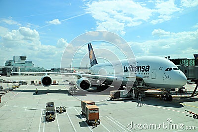 Lufthansa Airbus A380 Editorial Stock Photo