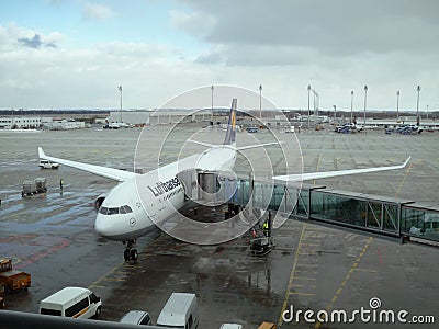 Lufthansa airplaine Editorial Stock Photo