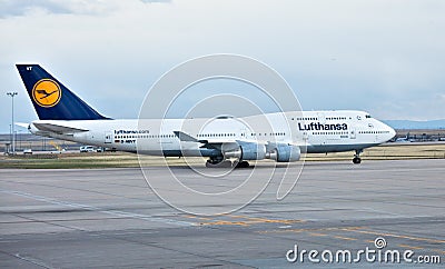 Lufthansa Boeing 747-400 Editorial Stock Photo