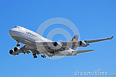 Lufthansa Boeing 747-400 German Jumbo Editorial Stock Photo