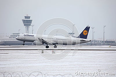 Lufthansa A321-100 D-AIRX took off from Munchen Airport Editorial Stock Photo