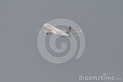 Lufthansa Embraer E190-LR jet in Zurich in Switzerland Editorial Stock Photo