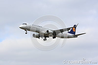 Lufthansa Embraer ERJ-190 Editorial Stock Photo